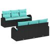 vidaXL Conjunto de Sof&aacute; de Jardim 7 unid. 6-N&uacute;mero de lugares