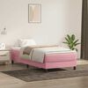 vidaXL Cama com molas/colch&atilde;o 80x220 cm veludo rosa