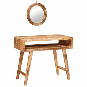 vidaXL Mesa de vestir Castanho 90 x 76 x 45 cm Madeira de manga maci&ccedil;a