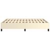 vidaXL Estrutura de cama 140x200 cm couro artificial cor creme