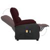vidaXL Poltrona elevat&oacute;ria de massagens tecido roxo