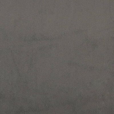 vidaXL Cama com molas/colchão 200x200 cm veludo cinzento-escuro