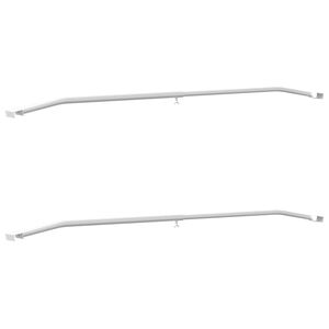 vidaXL Suporte de lona para reboques 2 Prateado 102-155 cm Alum&iacute;nio