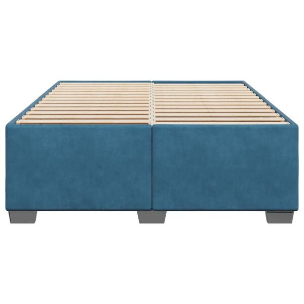 vidaXL Estrutura de cama 140x200 cm veludo azul