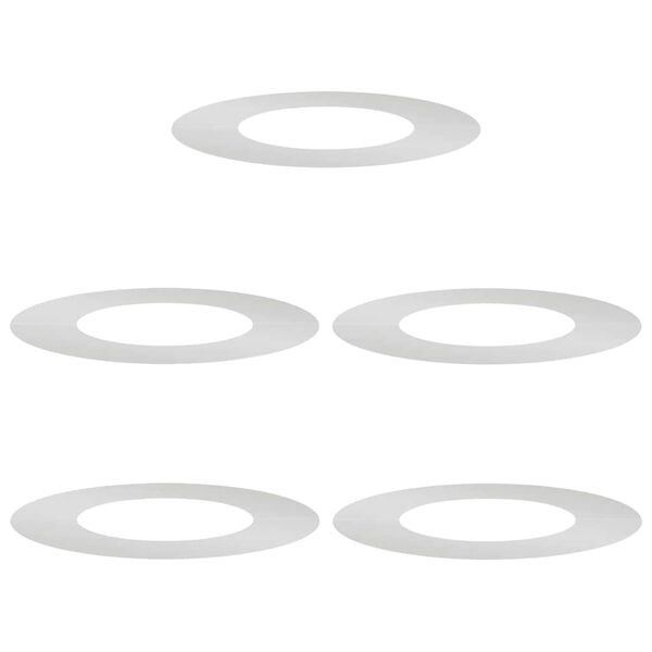 vidaXL adequado para Anéis de Árvore Planos 5 pcs Prateado Ø40 / 70 cm