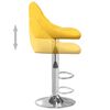 vidaXL Bancos de bar 2 pcs veludo amarelo mostarda