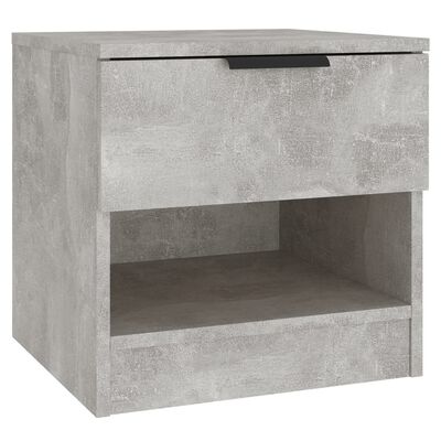 vidaXL Mesa de cabeceira madeira processada cinzento-cimento