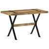 vidaXL Mesa de jantar 120x60x76 cm madeira de mangueira &aacute;spera