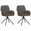 vidaXL Cadeiras de Jantar Girat&oacute;rias 2 pcs Couro Suede Sint&eacute;tico