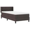 vidaXL Cama Box com colch&atilde;o Marrom Escuro 190 x 90 cm tecido