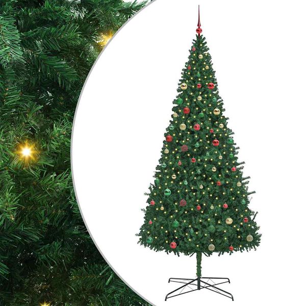 vidaXL &Aacute;rvore de Natal com luzes decorativas de corda Verde 400 cm PVC