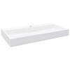 vidaXL Lavat&oacute;rio 100x46x11 cm mineral/m&aacute;rmore fundido branco