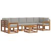 vidaXL Conjunto de Sof&aacute;s para Exterior 8 pcs Cinza Natural e Claro