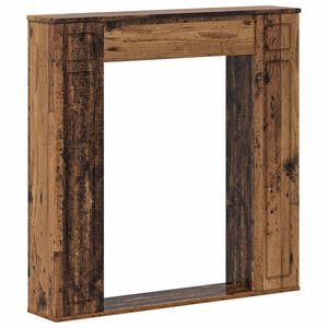 vidaXL Moldura de Lareira Madeira antiga 100 x 20 x 100 cm