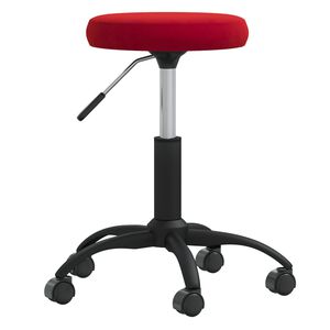 vidaXL Cadeira de escrit&oacute;rio girat&oacute;ria veludo vermelho tinto