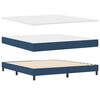 vidaXL Cama box spring com colch&atilde;o Azul 180 x 200 cm tecido