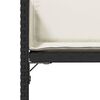 vidaXL Cadeiras de jardim com almofad&otilde;es 4 pcs vime PE preto