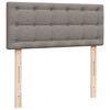 vidaXL Cama boxspring c/ colch&atilde;o 120x190cm tecido castanho-acinzentado