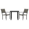 vidaXL 3 pcs conjunto de jantar para jardim a&ccedil;o e textilene preto