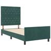 vidaXL Cama Box com cabeceira Verde Escuro 100 x 200 cm Veludo