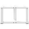 vidaXL P&eacute;s para mesa de centro em forma de T, 2 pe&ccedil;as, branco, 40x25x(30-31) cm, a&ccedil;o