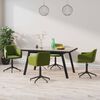 vidaXL Cadeiras de jantar giratórias 4 pcs veludo verde-claro