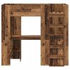 vidaXL Estrutura de Cama Loft com Mesa Madeira antiga 75 x 190 cm