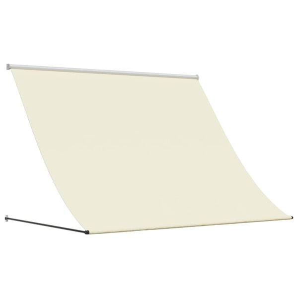vidaXL Toldo retrátil 200x150 cm tecido e aço cor creme