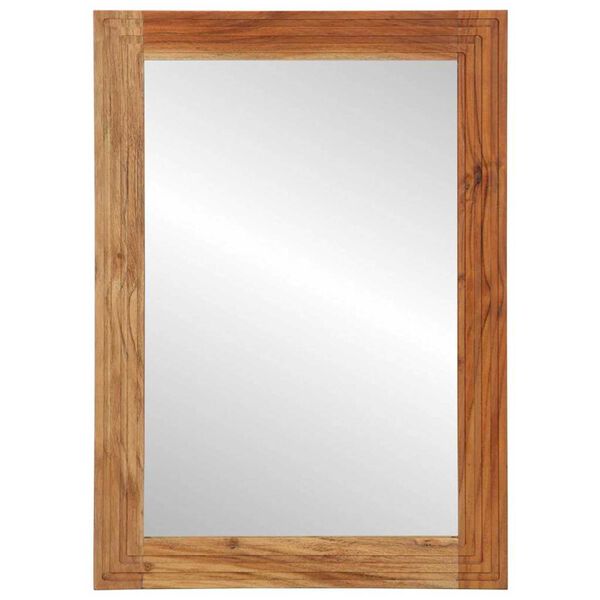 vidaXL Espelho de Banheiro Montado na parede marrom 50 x 70 x 3 cm