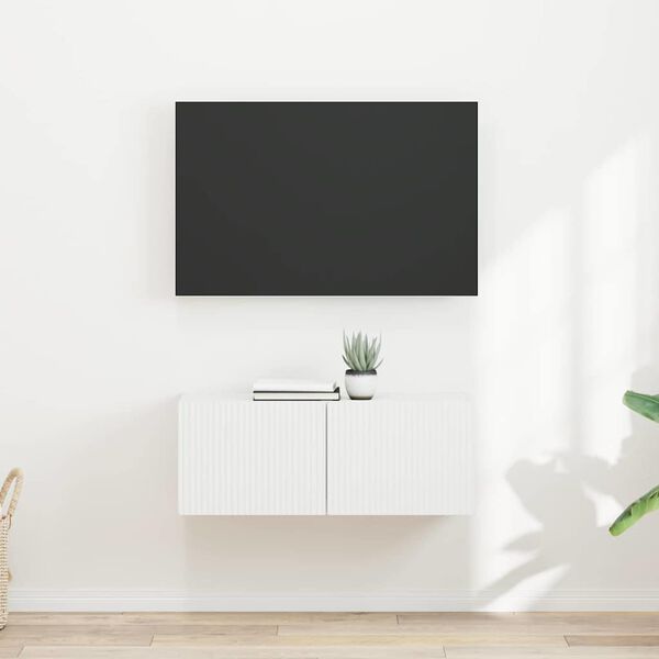 vidaXL Arm&aacute;rio de TV de Parede 2 pcs Branco 60 x 31 x 29.5 cm