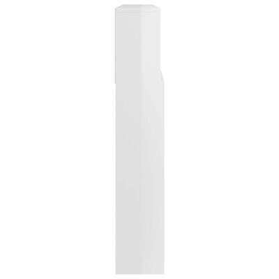 vidaXL Armário de cabeceira 220x19x103,5 cm branco brilhante