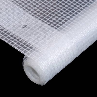 vidaXL Lona em tecido imitação de gaze 260 g/m² 4x20 m branco