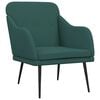 vidaXL Cadeira com apoio de bra&ccedil;os 63x76x80 cm tecido verde-escuro