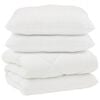 vidaXL Duvet com Travesseiros com travesseiro 3 unid. Branco