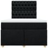 vidaXL Cama boxspring com colch&atilde;o 120x190 cm tecido preto