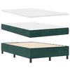 vidaXL Cama Box com colch&atilde;o Verde-escuro 120 x 190 cm Veludo