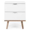 Finori Mesa de cabeceira G&ouml;teborg 60 branco e carvalho sonoma