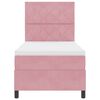 vidaXL Cama Box com colch&atilde;o com cabeceira Rosa 90 x 190 cm tecido