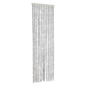 vidaXL Cortina anti-insetos 56x185 cm chenille cinzento