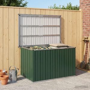 vidaXL Caixa de armazenamento para jardim verde 109x67x65 cm