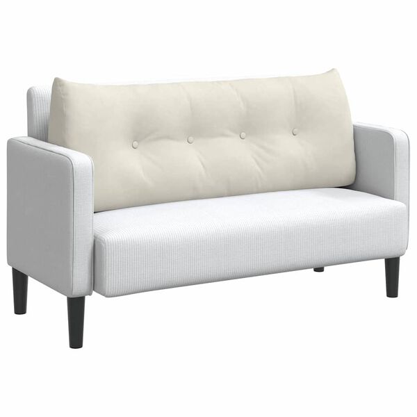 vidaXL Travesseiro para Costas Creme 120 x 24 x 50 cm Veludo