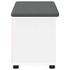 vidaXL Banco de Hall com almofada com porta Branco 80 x 38 x 46 cm
