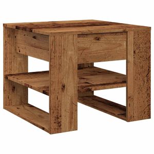 vidaXL Mesa de centro 55,5x55x45 cm derivados de madeira madeira velha