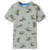 T-shirt para crian&ccedil;a caqui-claro mesclado 140