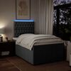 vidaXL Cama boxspring c/ colch&atilde;o 120x190cm tecido castanho-acinzentado