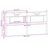 vidaXL Cabeceira de substitui&ccedil;&atilde;o 180 cm derivados madeira/a&ccedil;o carvalho fumado