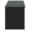 vidaXL Banco de Hall com almofada Carvalho Preto 103 x 38 x 45 cm