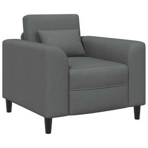 vidaXL poltrona Cinzento-Escuro Tecido