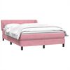 vidaXL Cama com molas/colch&atilde;o 140x220 cm veludo rosa