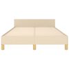 vidaXL Estrutura de cama sem colch&atilde;o 120x190 cm tecido creme